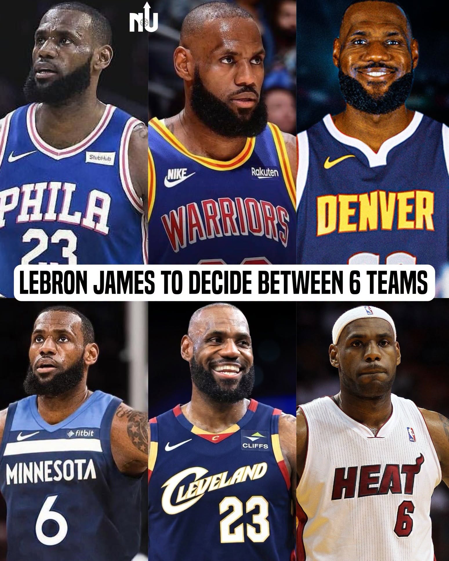 LeBron James will be making his free agent decision between the following six NBA teams
